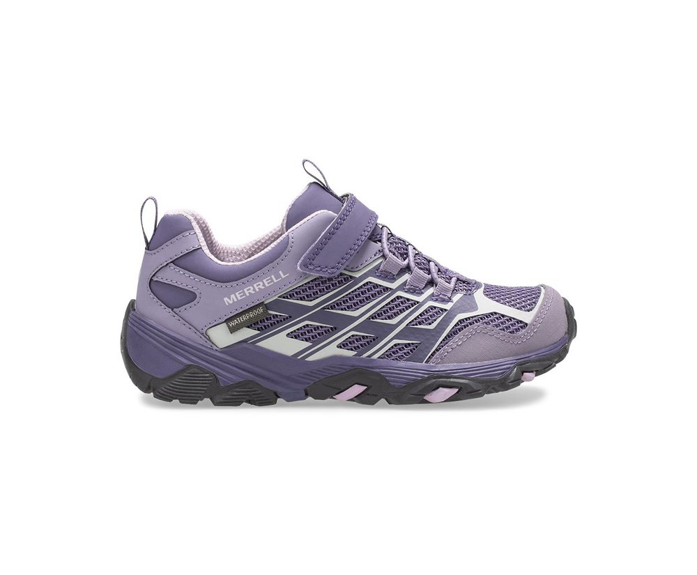 Buty Sportowe Merrell Dziecięce Fioletowe - Moab Fst Niskie A/C Waterproof - 285319-OIT